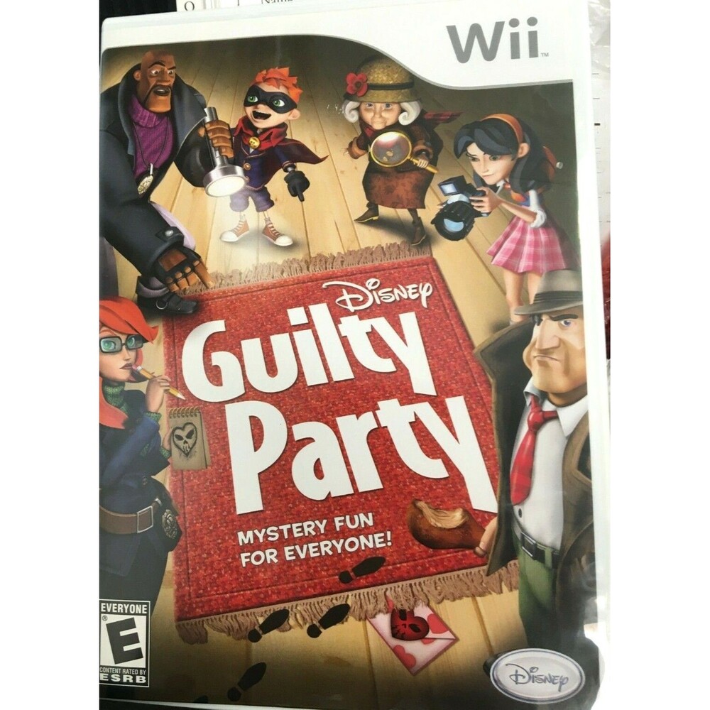 Nintendo Wii Disney Guilty Party Disc Manual Case Free Shipping